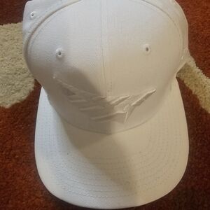 White Embroidered Men's Cap